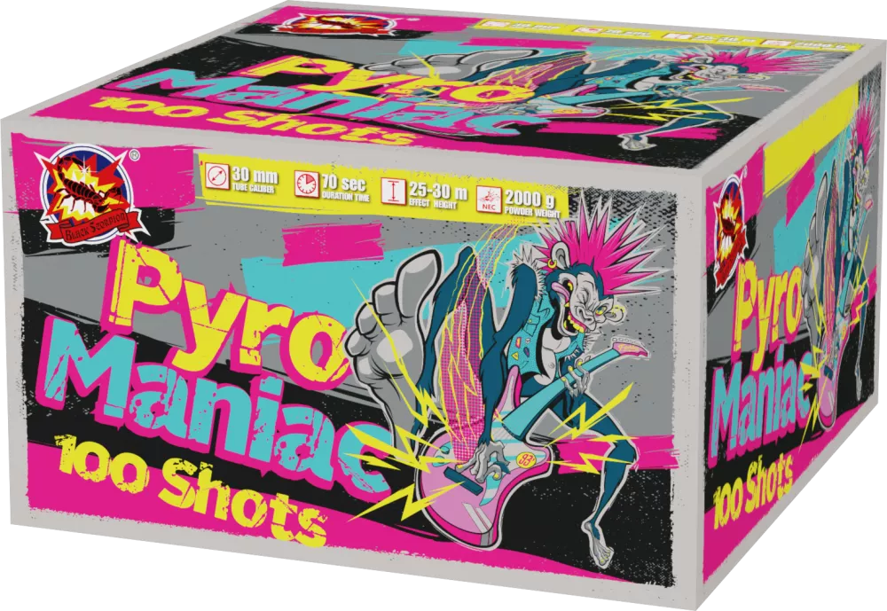 Pyrotechnika Ohňostroj Pyro maniac 100ran 1ks/ctn