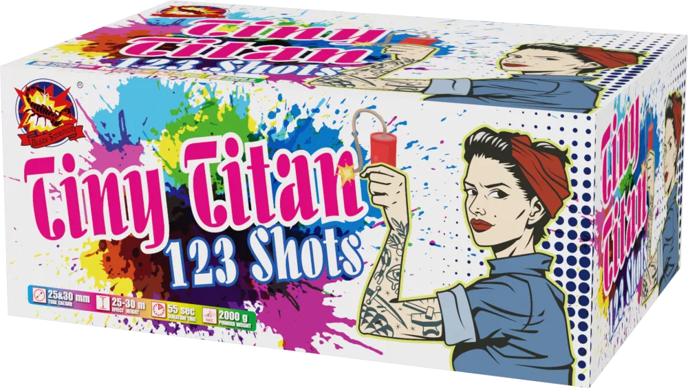 Ohňostroj Tiny titan 123rán 25-30mm 1ks