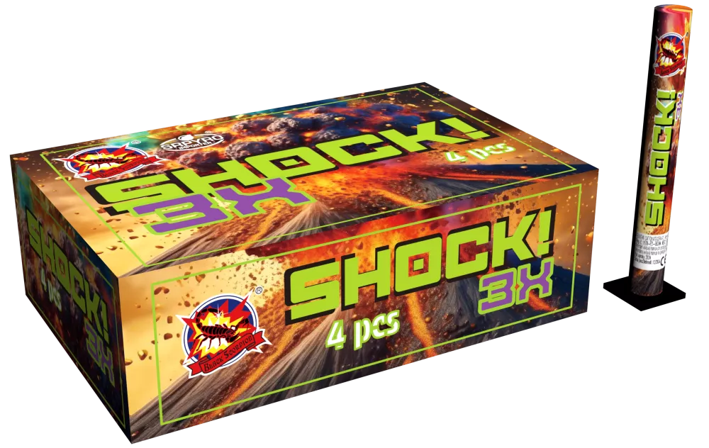 Pyrotechnika Single shot Shock crackling 4ks/bal