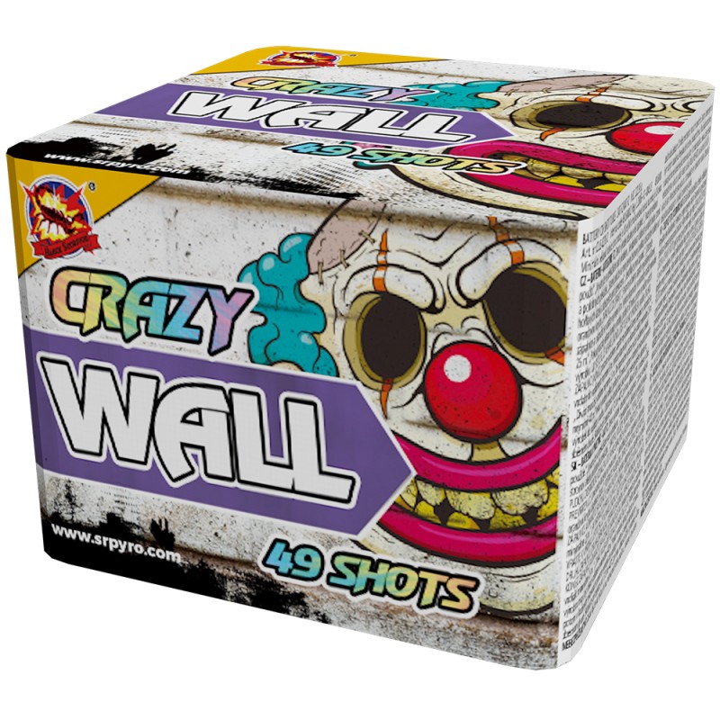 Pyrotechnika Ohňostroj Crazy wall 49rán 16mm 1ks