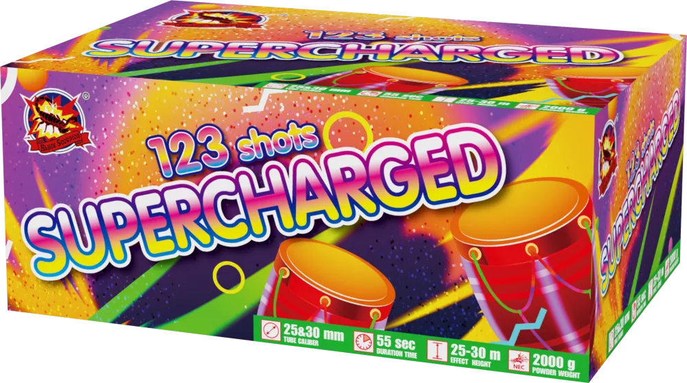 Ohňostroj Supercharged 123rán 25-30mm 1ks