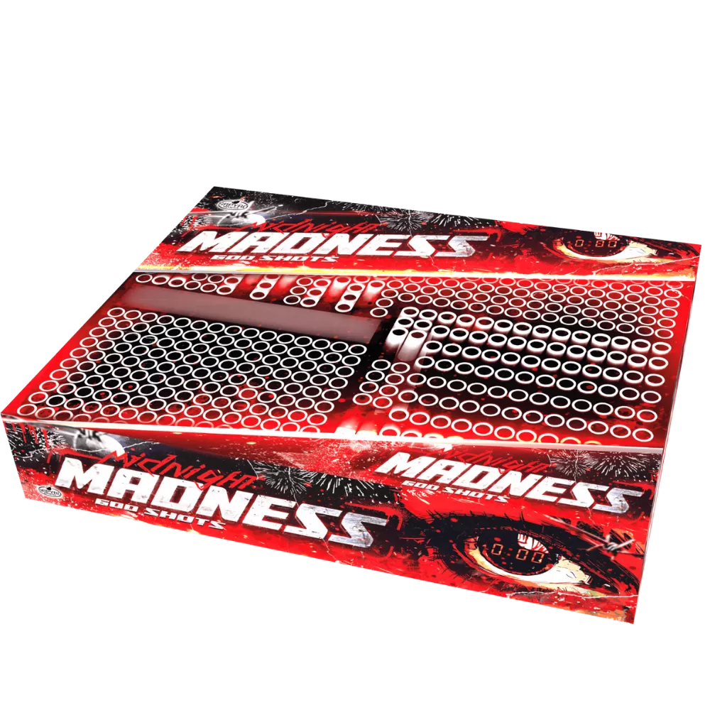 Pyrotechnika Ohňostroj Midnight madness 600rán 20mm 1ks/ctn