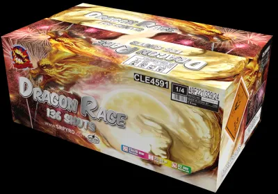 Pyrotechnika Ohňostroj Dragon rage 136rán 25-30mm 1ks