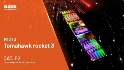 Pyrotechnika Rakety Tomahawk Rocket 3 set 12ks 72cm
