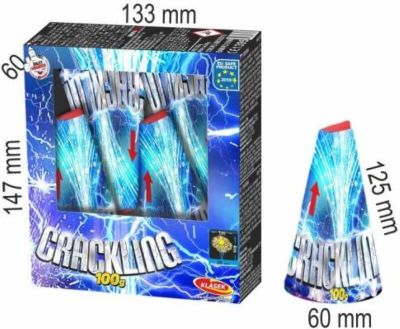 Pyrotechnika Vulkán Cracling fontána 100g 4ks