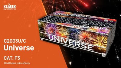 Pyrotechnika Ohnostroj Universe 200 rán / 30 mm