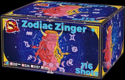 Ohňostroj Zodiac zinger 116rán 25-30mm 1ks/ctn