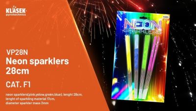 Pyrotechnika Prskavky Klasek Neonové 28 cm 20 ks