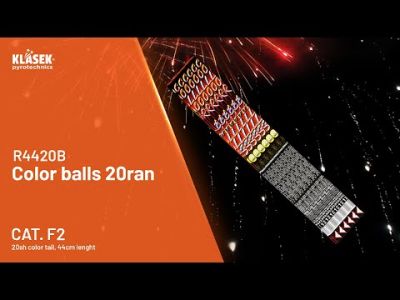 Pyrotechnika Color balls 20 rán, 44cm, 12ks