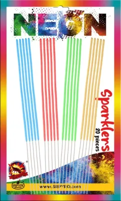 Neonové prskavky 28cm 20ks/bal