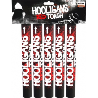 Pyrotechnika FOTBALOVÁ POCHODEŇ ČERVENÁ 25mm + Dým 5ks