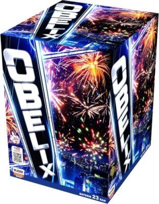 Pyrotechnika Ohnostroj Kompakt Obelix 23rán ráže 30 a 50mm
