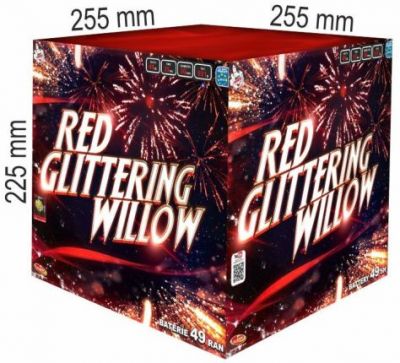 Ohnostroj Kompakt Red glittering wilow 49 rán kaliber 30mm