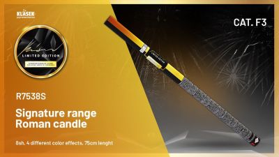 Pyrotechnika Rímská svieca 8ran Signature Range, 75cm, ráže 30mm - 1ks